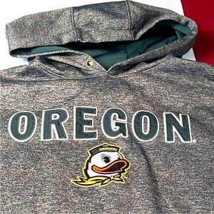 OREGON DUCKS GRAY Hoodie NCAA PUDDLES sweatshirt Men’s XL, Top Of World,  Pocket
